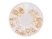 3D Nail Art Metal Rims Tips Alloy Hollow Metal Frames Little Circle Rings Nail Decorations Accessories