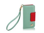 Magnetic Flip Green PU Wallet Cards Holder Case Cover For Samsung Galaxy S6 G9200