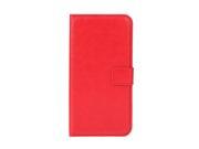 Luxury Flip PU Leather Hard Wallet Case Cover Pouch Stand Folded Magnetic Clip for Apple iPhone 6 4.7 Inch Red