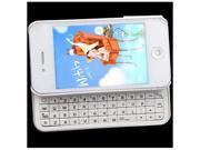 White Wireless Bluetooth Sliding Slide out Keyboard Case Cover for iPhon 4 4S