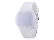 THZY White Cool Touch LED Digital Round Dial Wrist Watch