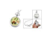 THZY New Practical Superior Butterfly Birds Flower Decor Silver Tone Necklace Watch THZY New Practical Superior Butterfly Birds Flower Decor Silver Tone Necklace Watch