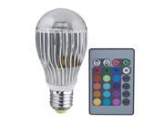 E27 8W 8 Watt Color RGB LED Light Lamp Bulb with Remote Control 85~265V