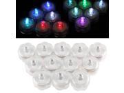 Vktech Pack of 12 Colorful Waterproof Submersible LED Candle Lights for Wedding Christmas Party decoration