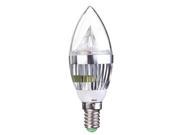 6x E14 4.5W LED Candle Bulbs Warm White Non Dimmable Replace 40W Incandescent Bulb Lamp 550LM 3 SMD Chandeliers Wall Light Silver Shell