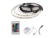 5 m 5050 7 colour 300 waterproof LED RGB light stripe 24 remote controller X2.1 5.5 MM plug cable