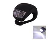 New Practical Waterproof Double White LED Light with BlackSilicone for Bicycle