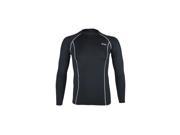 ARSUXEO Cycling Sports Running Fitness Bike Bicycle Baselayer Underwear Long Sleeve Jersey Quick Dry Shirt Men Black L