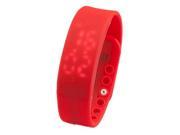 THZY 3D LED Waterproof Pedometer Health Watch pedometer Temperature Sports Watch Fitness The activity log Eve Calorie Counter Red