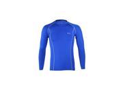 THZY ARSUXEO Cycling Sports Running Fitness Bike Bicycle Baselayer Underwear Long Sleeve Jersey Quick Dry Shirt Men Bright Blue M