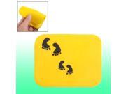 THZY New Footprint Pattern Silicone Gel Anti slip Pad Holder Yellow for Mobile Phone
