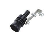 THZY Aluminum Turbo Sound Whistle Exhaust Pipe Tailpipe BOV Blow off Valve Simulator Black Size XL