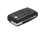 THZY Flip Replacement Remote Car Key Case Shell for CITROEN C2 C3 C4 C5 C6 C8 2 Buttons Black