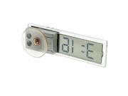 THZY NewCar Electronic Clock Mini Durable Transparent LCD Display Digital with Sucker