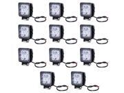 10Pcs 27W Flood Beam LED Work Lamp Truck Boat 12V 24V SUV ATV 10Pcs 27W Flood Beam LED Work Lamp Truck Boat 12V 24V SUV ATV