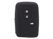 THZY Silicone 3 Buttons Car Remote Fob Shell Key Holder Case Skin Cover for Toyota Land Cruiser Prado 2010 Black