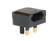 Euro 2 Pin to 3 Pin Converter Plug Adapter Black