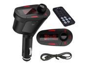 THZY New Red LCD Car Kit MP3 Player Wireless FM Transmitter USB SD MMC With Remote