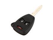 THZY Replacement 3 Button Uncut Blade Ignition Key Keyless Entry Remote Control Key Fob Combo Compatible with Chrysler Dodge