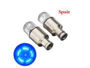 THZY 10x Valves tire Plugs Bright LED flash for Motorcycle car Bike Flashing blue decoration 5 pair