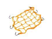THZY Super Strong Stretch Heavy duty Motorcycle Cargo Net for Motorcycle with Iron Hooks 30cm * 30cm Orange