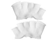 1 Pair Open Toed 5 Toe Forefoot Socks Ball of Foot Pain Relief White