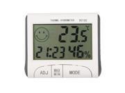 LCD Digital thermometre hygrometre temperature humidite compteur horloge magnetique Blanc