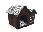 Luxury High End Double Pet House Brown Dog Room 55 x 40 x 42 cm