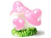 2pcs Mini Mushroom for Miniature Plant Pots Fairy Party Decor Garden Pink