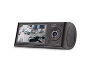 Dual Camera Car DVR with 2.7 LCD GPS Logger G Sensor Black