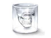Double Glazing 2 Ounces Crystal Skeleton Skull Head Glass Cup For Bar
