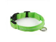 Nylon LED Dog Night Safety Collar Flashing Light circular Collar