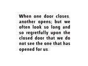 When One Door Closes Another Opens Wall Sticker Decal Removable Vinyl Name Wall Art Decal