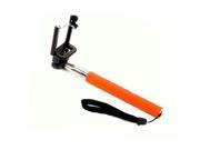 Extendable Selfie Stick for Travel Home Campaign Photo Camera iPhone 4 4s 5 5s 6 Samsung Galaxy S3 S4 S5 Note II III HTC SONY LG Orange