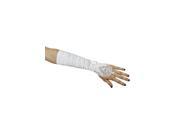 Grace Fingerless Long Gathered and Beaded Gloves white