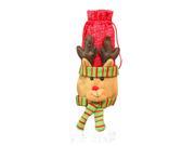 THZY Christmas Wine Bottle Cover Bag Xmas Dinner Party Decor Deer Red Head
