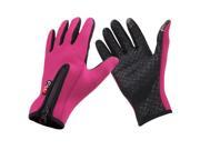 Snowboard Skiing Riding Cycling Bike Sports Gloves Outdoor Windproof Winter Thermal Warm Touch Screen Silicone Palm Unisex Rose S