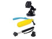 Professional Combo Accessories Set Handle Monopod Floating Mount Suction Cup Mount for GoPro Hero 3 3 4 and ANART SPC 01 W8 SPC 04 A8 SPC 09 W9 Sports