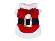 Dog Clothes Santa Doggy Costumes Pet Apparel with cute dog bell