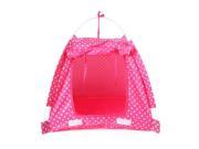 Pet Kitten Cat Puppy Dog Mini Nylon Camp Tent Bed Play House pink S