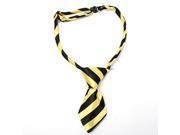 Dog Cat Pet Lovely Adorable Tie Necktie stripe Black Yellow