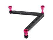 CNC Aluminum Alloy Extension Arms Mount Screw for Gopro HD Hero2 Hero3 3 ST 45 Rose black