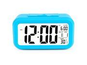 Creative LED Digital Alarm Clock Thermometer Blue