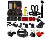 30 in 1 Professional Accessories Set Bundle Bag for Gopro HD Hero 4 3 3 and ANART SPC 01 W8 SPC 04 A8 SPC 09 W9 Sports Camera