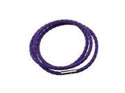 Purple Braided Bracelet Wristband Bangle Multi layer PU Chic 560x4mm