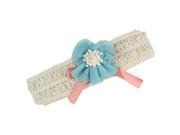 Baby Toddler Girl Lace Flower Bow Hair Clip Pin Band Headband Blue