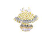 Baby Girl 2pcs Clothing Set Ruffle Bloomers Cute Yellow Striped T shirts with Floral Ruffle Toddler Cotton Clothing L
