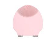 Silicone Skin Mini Ultrasonic Rechargeable Facial Cleansing Brush Beauty Instruments Pink