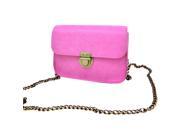 New Fashion Women Messenger bags Chain Shoulder Bag PU Leather Candy Color Crossbody Mini Bag rose