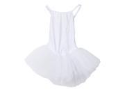 Girl Ballet Dance Dress Gymnastic Leotard Straps Tutu 5 6 Yrs White